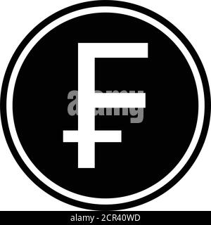 icona del franco. simbolo del franco. vettore di denaro Illustrazione Vettoriale