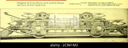 . Il giornale ferroviario di strada . Extra FORTE, extra LUNGO Metropolitan Special. Questo carrello è stato progettato espressamente per il modello Extra Long (22 ft. Chiuso: 32 m su tutti) Cars elettrici a condotto della iVletMetropolitan Street Railway Co. Di New York, dove 100 sono in uso che a volte una velocità di venti niles un'ora senza oscillazione. .stri^:et giornale ferroviario. PECKHAMS lungo: Passo. N. 26. CARRELLI AD ALTA velocità progettati espressamente per le ferrovie elettriche Suburbane e Interurban. Foto Stock