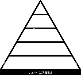 icona piramide. simbolo della piramide finanziaria. Illustrazione Vettoriale