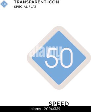 Icona del vettore di velocità. Illustrazione piatta. Vettore EPS 10. Illustrazione Vettoriale