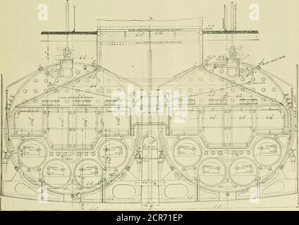 . Ingegnere americano e giornale ferroviario . ELEVAZIONE LATERALE DELLE CALDAIE DEGLI STATI UNITI CRUISER NEW YORK. DALLA SEZIONE SULLA LINEA A B.. ELEVAZIONE FRONTALE DELLE CALDAIE DEGLI STATI UNITI CRUISER. NUOVA MINERALE. :&gt; W* ft Foto Stock