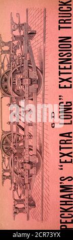 . Il giornale ferroviario di strada . REALIZZATO CON RIVETTI A CALDO. Macchina per ricambi a/Lij montata. GARANTITO PER EVITARE OSCILLAZIONI DI 30 PIEDI. AUTO ELETTRICHE. ADOTTATO DA TUTTE LE GRANDI STRADE ELETTRICHE INBROOKLYN, JERSEY CITY E NEW YORK. OLTRE 500 IN USO SOLO A BROOKLYN. HA RICEVUTO LA MEDAGLIA PIÙ ALTA ALL'ESPOSIZIONE COLOMBIANA DI CHICAGO. Soddisfazione garantita. Per il catalogo descrittivo, le stampe blu e il listino prezzi, si applicano al CARRELLO E ALLA RUOTA PECKHAM GO. KZXETG-STOET, 1. ST. Ufficio di New York, 26 Cortlandt Street, Havemeyer Building. Ufficio di Chicago, 1138 & 1137 Monadnock Bldg., P. S. Bemis, Jr., Agente Foto Stock