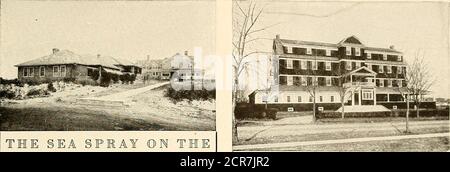 . Lunga isola e vita reale, Long Island Railroad . QueenswaterHotel, Inc. E STAZIONE DI PESCA LONG BEACH, L. LNEAR Ocean on the Bay la migliore pesca in prossimità di New York SHORE DINNERS B. MOLITOR, Long Beach, L. I. Telefono - 25 Long Beac.i 92. IL SEA §FMAY ON TDUNES HOTEL AND TEA HOUSE situato direttamente sulla spiaggia che fronteggia l'oceano; vicino alla stazione di bagno, a East Hampton, L. I. Sala da pranzo e da tè che si affaccia sull'oceano. Posti a sedere di centocinquanta. Mealsat tutte le ore, SIA A la carte e Table d Hote. Ospiti permanenti e transitori ospitati. Miglioramenti moderni; beautifu Foto Stock