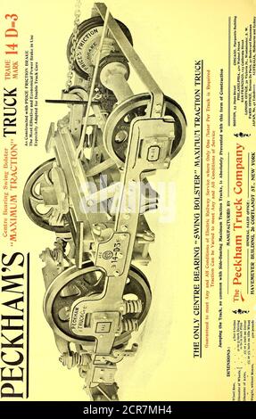 . Il giornale ferroviario di strada . Questo carrello è stato progettato espressamente per il modello Extra Long (22 ft. Chiuso: 32 m su tutti) Conduit Cars elettrici della Metropolitan Street Railway Co.of New York, dove 100 sono in uso che scagliano a volte a una velocità di venti miglia all'ora senza oscillazione. 268 GIORNALE FERROVIARIO STRADALE.. GIORNALE FERROVIARIO STRADALE. Foto Stock