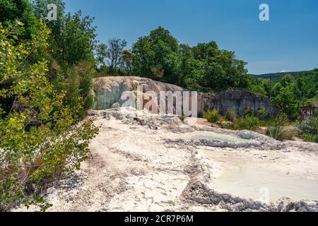 Europa, Italia, Toscana, Terme, Terme, Terme, Terme, bagni San Filippo, Castiglione d'Orcia Foto Stock