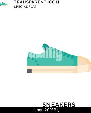 Icona vettoriale sneakers. Illustrazione piatta. Vettore EPS 10. Illustrazione Vettoriale