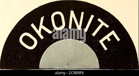 . Il giornale ferroviario di strada . SCRIVI PER DESCRIPTIONAND ESTIMATES - - = - General Fire ExtinguisherInformazioni fornite su Application Executive Offices: PROVIDENCE, R. I. 16 STREET RAILWAY JOURNAL.. MARCHIO REGISTRATO U. S. PAT. OFFICE lo standard per I CAVI DI ALIMENTAZIONE FERROVIARI di isolamento in gomma isolati con OKONITE non ha eguali per flessibilità, durata ed efficienza, e sono in uso dalle principali società ferroviarie stradali elettriche. OKOISTITE è preferibile a qualsiasi altro isolamento per il cablaggio dell'automobile, per uso telefonico telegrafano. Cavi Okonite, nastro Okonite, nastro Manson, Candee Weat Foto Stock