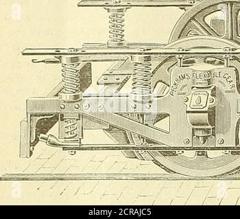 . Gazzetta ferroviaria elettrica . 8 STRADA FERROVIA GAZETTE. Gennaio 5, 1395. Ed il macchinario generante è quasi pronto per la preinstallazione. L'apparato sopraelevato, che è stato appositamente progettato per soddisfare le esigenze straordinarie, sarà presto in posizione, e saranno trascorsi molti mesi il locomotivo a vapore sarà scartato per il funzionamento di treni in molle; E' inoltre dotato di scatole di giornale autolubrificanti e a tenuta di polvere Peckhams e di prolunghe per auto aperte, quando lo si desidera. Anche se il prezzo è leggermente inferiore rispetto ai carrelli in acciaio, montati su macchina, di cui questi Foto Stock