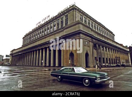 Chicago's Union Station nel cuore della città, Giugno 1974 Foto Stock