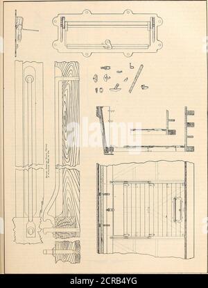 . Il meccanico del maestro ferroviario [microform]. Il metodo di hinging la piega alla porta lo ha reso l'uomo forone troppo pesante da maneggiare. Questa difficoltà è superata da makingthe porte in due pezzi e indipendenti l'uno dall'altro, butboth sulla stessa asta, in modo che un uomo possa facilmente maneggiarle. L'altezza aumentata delle porte granella necessitava di un rilascio semplice ed economico nella porta, per scaricare la pressione prima dello scarico. Questo requisito è soddisfatto da asafe e rilascio pratico, che è fissato economicamente ad ogni porta; è anche più forte dell'equilibrio della porta, epuò essere sigillato se necessario. Le aste su whic Foto Stock