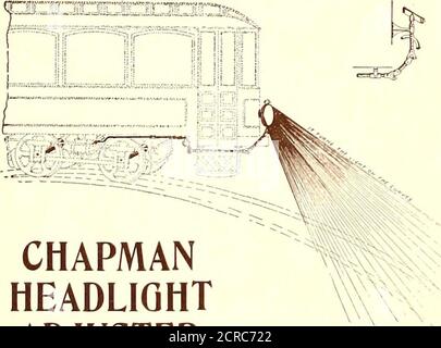 . Il giornale ferroviario di strada . Cataloghi e CircularsCheerfully arredato. Filiale:Rookery Chicago III. SEDE PRINCIPALE Frankfort e Cliff Streets, New York. Produttori di apparecchiature elettriche, a vapore e ad acqua calda per automobili ferroviarie. CHAPMANHEADLIGHTADJUSTER non ci sono più collisioni o incidenti! Il dispositivo QJHIS è controllato automaticamente dal movimento del carrello. Quando la lampada è una volta posizionata sul raccordo a T la curvaturesin la pista sarà coperta con i raggi dal faro.non è una questione di possiamo permetterselo? Ma, possiamo permetterci di lasciare senza di esso? Informazioni Foto Stock