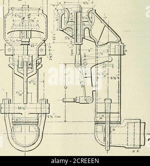 . Ingegnere americano e giornale ferroviario . 2S-- 4 A. E. FIG. 3.-Vista finale e Sezione di Firebxi 10^^. Fig. 6. – acceleratore e accessori. Oct€)BER, 1900. INGEGNERE AMERICANO E GIORNALE FERROVIARIO. 303 Foto Stock