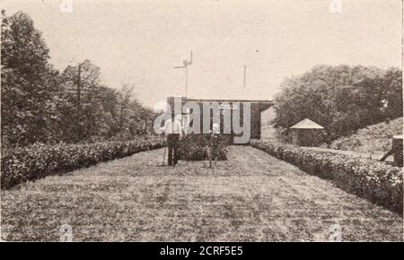 . La rivista dei dipendenti di Baltimora e Ohio . t il Sig. Scheerwas instrimiental nel cambiare l'aspetto formerindefi^erente nei surrunundingsdella stazione a Zaleski alla bella vista nella foto. Questa è, tuttavia, la scena del primo lavoro per la Ferrovia del Sig. Scheer. A quattordici anni iniziò come ragazzo di posta a dodici dollari al mese e la sua spinta di stipendio era di 7^2 centesimi all'ora. Quando divenne un generale sovrintendentcon giurisdizione sulla Divisione Ohio, l'ex Vice Presidente Thompson gli ha detto che i dintorni della stationbe abbellito, e lo è stato Foto Stock