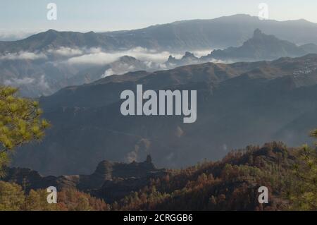 Paesaggio nel Parco Rurale di Nublo. Gran Canaria. Isole Canarie. Spagna. Foto Stock