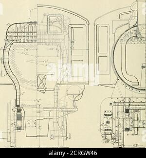 . Ingegnere americano e giornale ferroviario . 4UR 14 INGEGNERE AMERICANO E GIORNALE FERROVIARIO.. Fig. 3. - semisezioni e quote finali. Foto Stock