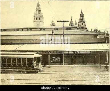 . Il giornale ferroviario di strada . VISTA GENERALE DELLA STAZIONE DELLA LINEA DEL NASTRO SU TERRENI PAN-AMERICANI. TERMINAL STATION OF THE NIAGARA FALLS AND LOCKPORT ELECTRIC CARS], e le tariffe sono registrate dalla normale strada-auto è dichiarato di essere nel quartiere di 1,000,000 dollari. Registri. Ci sono nove binari ferroviari a vapore, non contando 34 STREET RAILWAY JOURNAL., [Vol XVIII. No. I. le piste ferroviarie elettriche, all'estremità settentrionale, dedicate alle vetture della International Traction Company a Niagara Foto Stock