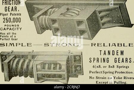 . Procedimenti ufficiali . Produttori di gomma meccanica fine G&lt;jods per apparecchiature ferroviarie ®J 16 Warren St.ew York. This Space for sale STANDARD STEEL CAR COMPANV f uffici generali: Frick Bld^., PITTSBURGH, PA. f BUTLER, PA. UFFICI NEW YORK: 170 BROADWAY LAVORA NUOVO CASTELLO. PA i CHICAGO: Fisher Building ( HAMMOND, IND IN ACCIAIO E VEICOLI COMPOSITI PER TUTTE le classi di servizio, dai nostri disegni standard, o secondo le specifiche degli acquirenti. Sottotelai per auto in acciaio, CARRELLI, IMBOTTITURE. TRAVI DEL FRENO. ECC. capacità 50,000 automobili all'anno il^^ll THEBUTLER FRICTIONGEAR. Brevetti Piper 250,00 Foto Stock