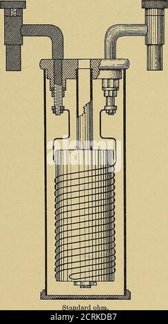 . Elettricità : le sue applicazioni mediche e chirurgiche, tra cui radioterapia e fototerapia . eadiness con cui il conduttore permette il passaggio di elettricità. 1 di Andrs Marie Ampere, eminente scienziato francese, che indagò sulle proprietà della corrente elettrica. In modo rigoroso si deve affermare che l'unità fondamentale è in realtà l'ampere, che è definito dall'effetto magnetico della corrente (vedi nota, pag. 67), e che il coulomb è derivato da questo come la quantità di carica trasferita ogni secondo di un ampere. Il fisico tedesco Georg Simon Ohm, RESISTENZA ELETTRICA Foto Stock