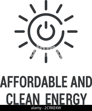 Icona nera a basso costo e pulita. Responsabilità sociale d'impresa. Obiettivi di sviluppo sostenibile. Segno di colore SDG. Pittogramma per annuncio, web. UI UX Illustrazione Vettoriale