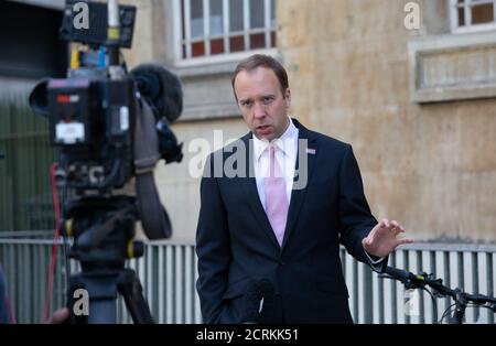 Londra, Regno Unito. 20 Settembre 2020. Segretario della Sanità, Matt Hancock, presso gli studi della BBC per il 'Andrew Marr Show'. Credit: Tommy London/Alamy Live News Foto Stock