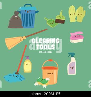 alcuni oggetti carini con colori vivaci per le risorse grafiche Illustrazione Vettoriale