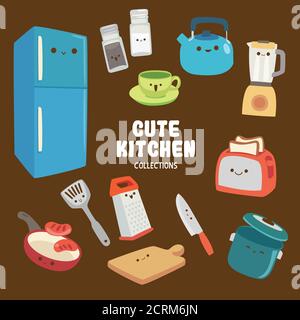 alcuni oggetti carini con colori vivaci per le risorse grafiche Illustrazione Vettoriale