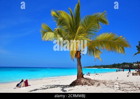 Spiaggia di Kendwa sull'isola di Zanzibar Foto Stock