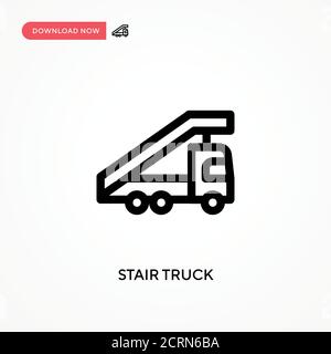 Icona vettore semplice carrello scala. Illustrazione vettoriale semplice e moderna per siti Web o applicazioni mobili Illustrazione Vettoriale