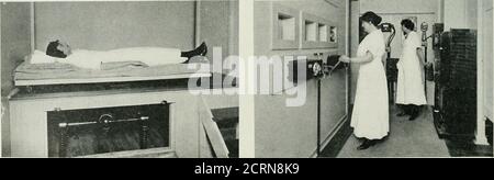 . Archivi di medicina fisica e riabilitazione . - SEZIONE - Tig. 2-elevazione frontale e laterale di tubi e tipo di tubo: A CA5L - supporti ELEVATIONI, con dispositivi accessori.. Sezione della sala operatlasr, showin(f hiffli tensionBwitohes e controllo voltaffe. 536 ri;. Cabina di trattamento in le»a eftblnet utilizzato. ^ ^ CASO I^E P O RT S -// ^ ^ Foto Stock