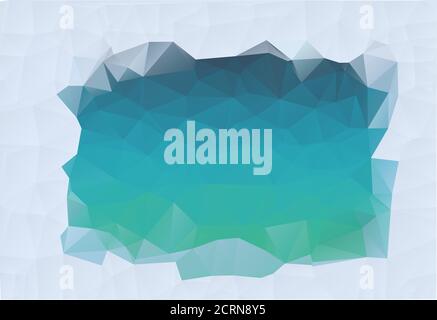 Cool White Triangles Frame Abstract Low Poly Gradient Polygonal Background With Dots Connected Lines Vector Illustration Stock Vector