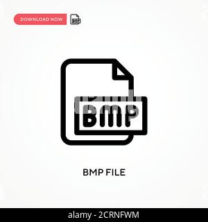 File BMP icona vettore semplice. Illustrazione vettoriale semplice e moderna per siti Web o applicazioni mobili Illustrazione Vettoriale