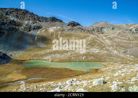 I laghi di Marinet si trovano in territorio francese. Sono raggiungibili sia dalla valle Maira che dalla valle di Ubaye (Maljasset) e si trovano NOR Foto Stock