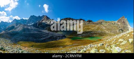 I laghi di Marinet si trovano in territorio francese. Sono raggiungibili sia dalla valle Maira che dalla valle di Ubaye (Maljasset) e si trovano NOR Foto Stock