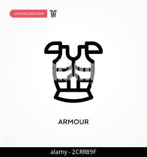 Icona Armor Simple Vector. Illustrazione vettoriale semplice e moderna per siti Web o applicazioni mobili Illustrazione Vettoriale