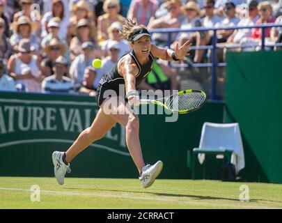 Johanna Konta in azione contro Caroline Wozniacki Nature Valley International - Eastbourne PHOTO CREDIT : © MARK PAIN / ALAMY Foto Stock