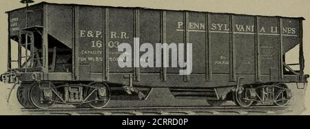 . Costruzione ferroviaria, teoria e pratica; un testo-libro per l'uso di studenti in scuole universitarie e scuole tecniche . IIOO.OOO-LB. Box Cab. Cabina per carbone in acciaio. Foto Stock