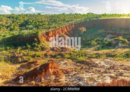 Il Tsingy rosso di Antsiranana, Madagascar Foto Stock