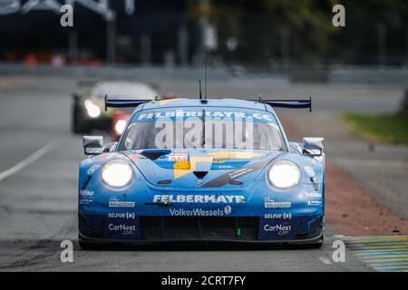 Le Mans, Francia. 20 Settembre 2020. 78 Beretta Michele (ita), Felbermayr Jr Horst (aut), Van Slipteren Max (nld), Proton Competition, Porsche 911 RSR, azione durante la 2020 24 ore di le Mans, 7° appuntamento del Campionato Mondiale FIA Endurance 2019-20 sul circuito des 24 Heures du Mans, dal 16 al 20 settembre, 2020 a le Mans, Francia - Foto Fr.d.ric le Floc...h / DPPI Credit: LM/DPPI/Frederic le Floc H/Alamy Live News Foto Stock