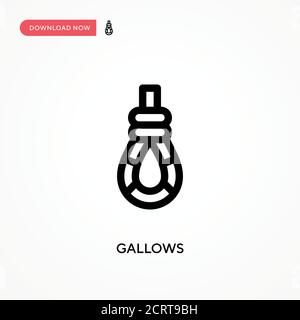 Icona gallows Simple Vector. Illustrazione vettoriale semplice e moderna per siti Web o applicazioni mobili Illustrazione Vettoriale