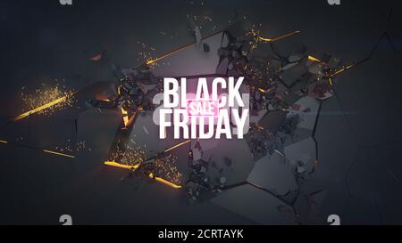 Offerta Black Friday, sconto. illustrazione del rendering 3d. Se avete domande non esitate a scrivermi Foto Stock