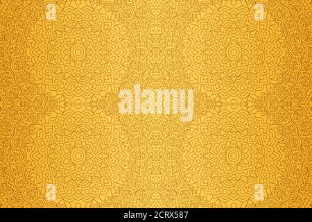 Splendido e dettagliato motivo tribale dorato senza giunture Illustrazione Vettoriale