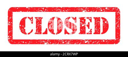 Chiuso l'icona della porta isolata su sfondo bianco. Simbolo di avviso del mercato . Illustrazione Vettoriale