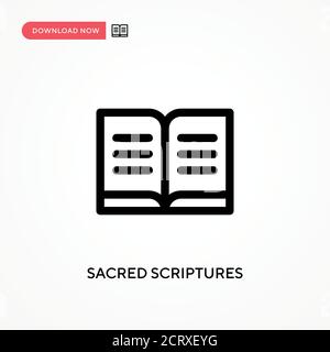 Scritture sacre icona vettore semplice. Illustrazione vettoriale semplice e moderna per siti Web o applicazioni mobili Illustrazione Vettoriale