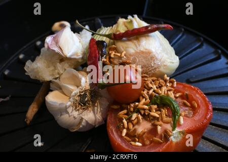 Somtam streetfood Foto Stock