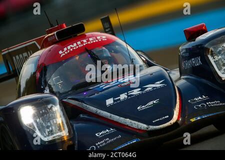 22 Albuquerque Filipe (prt), Hanson Philip (gbr), di resta Paul (gbr), United Autosports, Oreca 07-Gibson, azione durante la 2020 24 ore di le Mans, Foto Stock