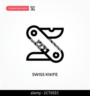 Coltello svizzero semplice vettore icona. Illustrazione vettoriale semplice e moderna per siti Web o applicazioni mobili Illustrazione Vettoriale