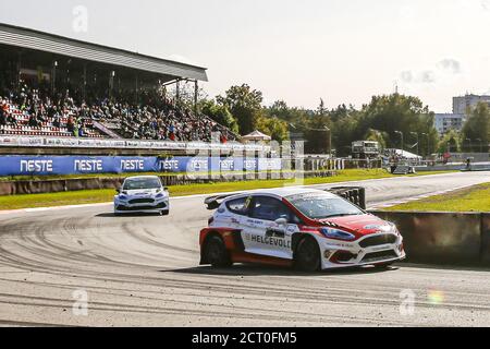 Projekt e, NEUBAUER Hermann, Ford Fiesta, azione durante il Neste World RX di riga-Lettonia, 5° round del FIA World Rallycross Championship 2020, Fi Foto Stock