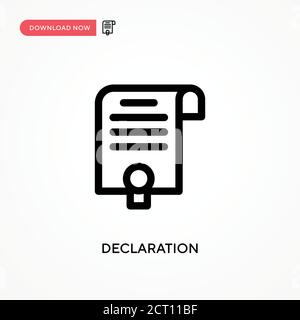 Icona del vettore semplice di dichiarazione. Illustrazione vettoriale semplice e moderna per siti Web o applicazioni mobili Illustrazione Vettoriale
