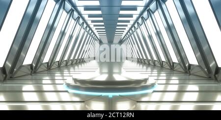 rendering 3d. Scenico futuristico Foto Stock