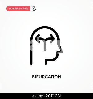 Biforcazione icona vettore semplice. Illustrazione vettoriale semplice e moderna per siti Web o applicazioni mobili Illustrazione Vettoriale
